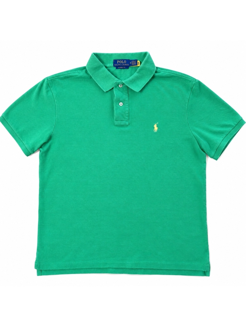 Polo Ralph Lauren Classic Fit Lime Green Cotton Polo Shirt Size M